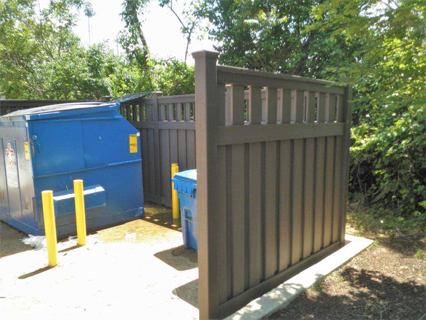 A Trash Enclosure using Trex Fencing composite materials
