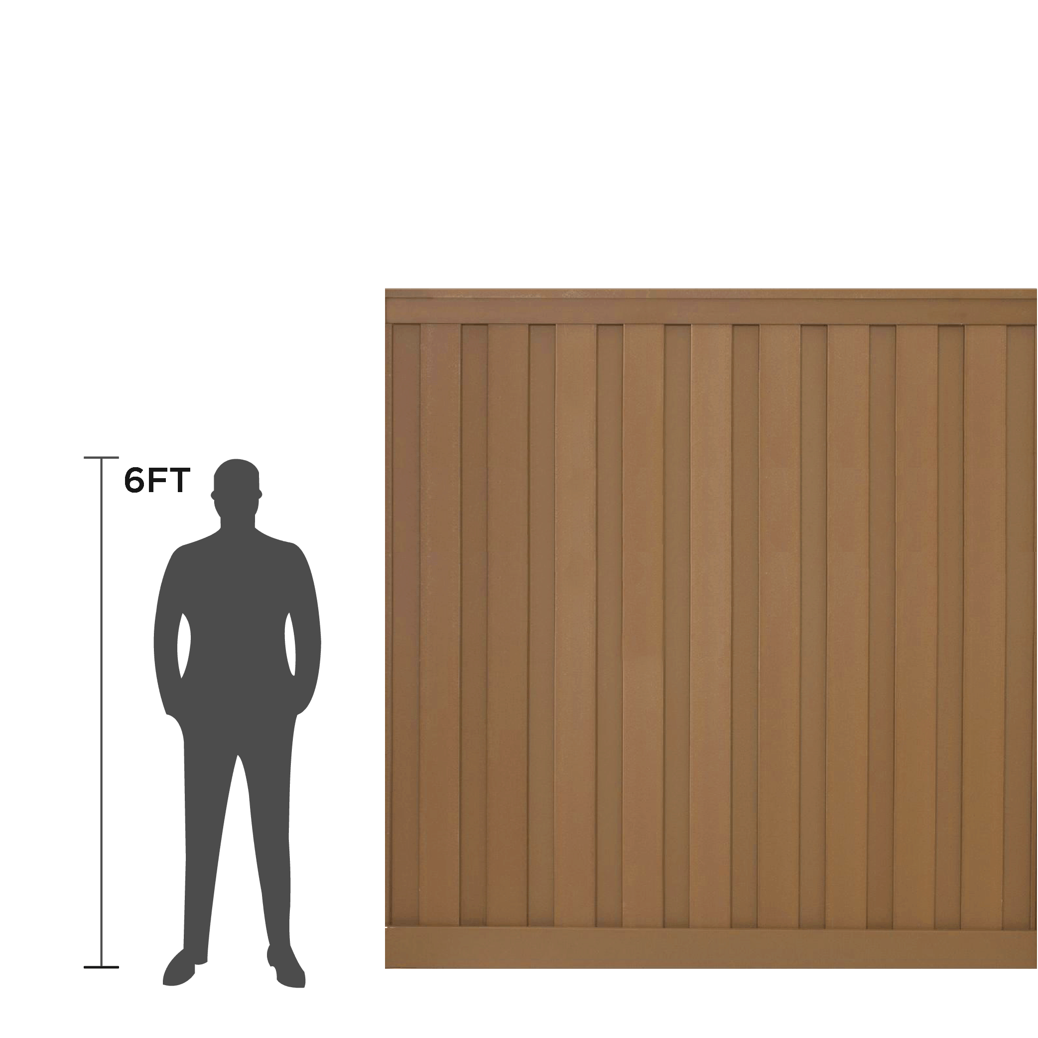 8ft Tall Privacy Fence Panel Kit Trex Seclusions FDS