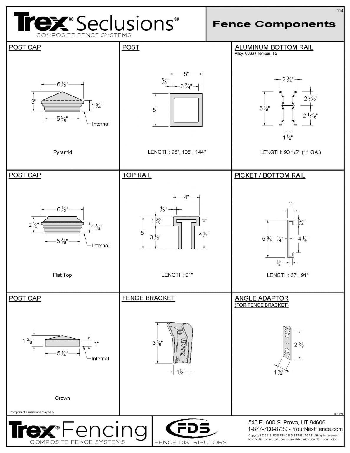 Trex Seclusions | Shop Drawings For Composite Fencing