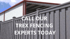 Image panning across a Trex Fence next to a building
