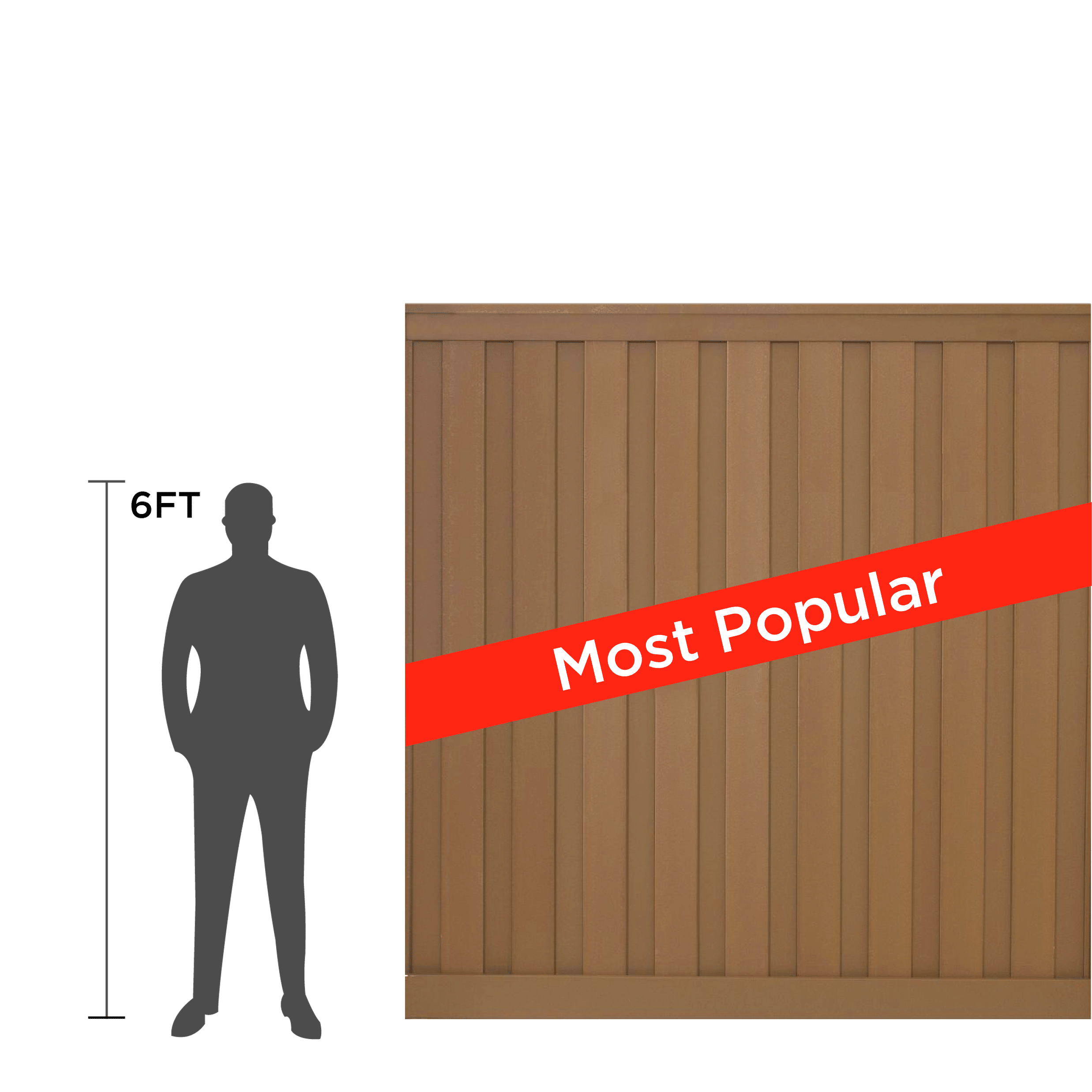 8ft Tall Privacy Fence Panel Kit Trex Seclusions FDS