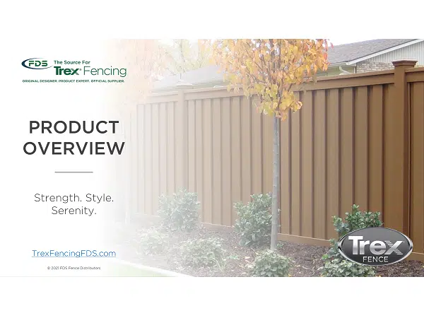 The cover of a Trex Fencing sales presentation