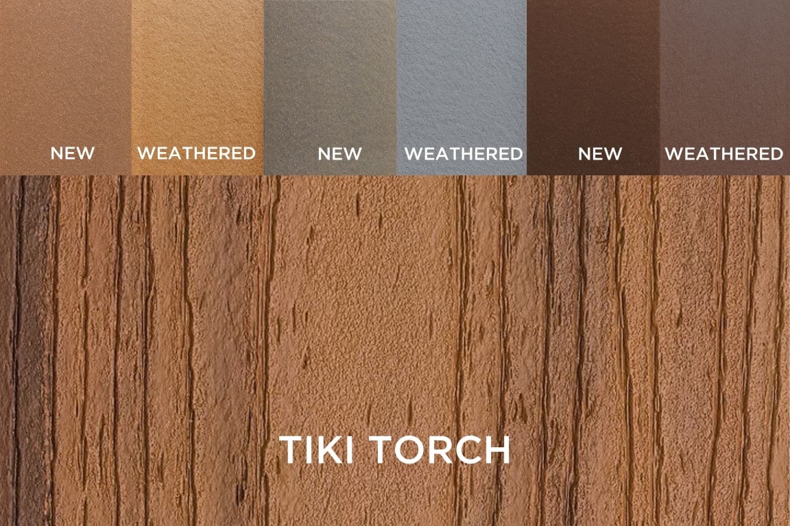 Trex Complementary Fencing and Decking Colors - Transcend - Tiki Torch