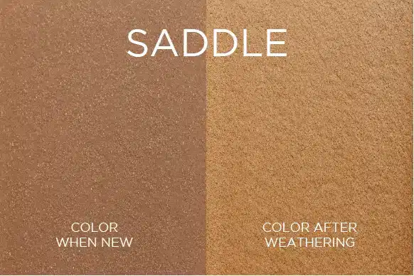 Saddle color comparison new vs weathered