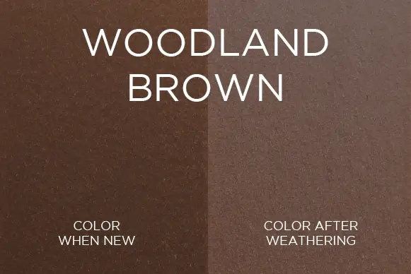 Woodland Brown color comparison new vs weathered