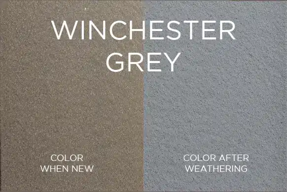 Winchester Grey color comparison new vs weathered