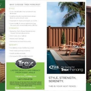 Cover image of a Trex Fencing brochure