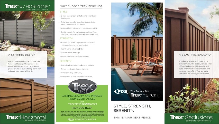 Cover image of a Trex Fencing brochure