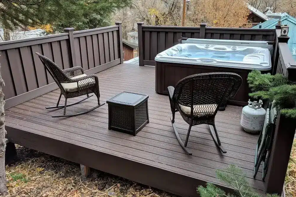 A deck using Trex Fencing for Privacy Railing