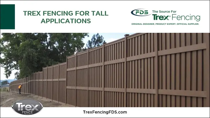 Tall Fence installed with Trex Fencing materials