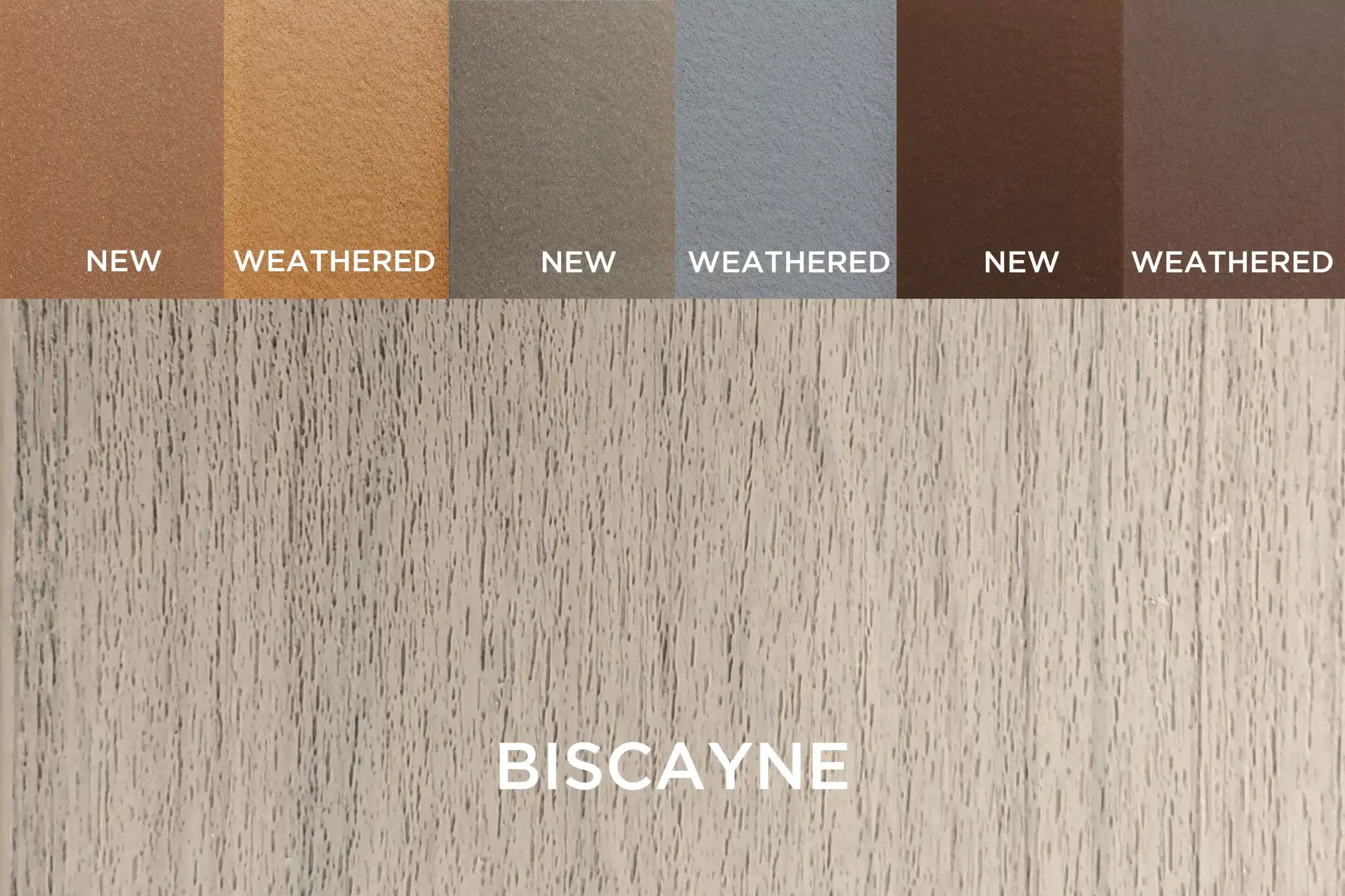Trex Transcend Lineage Biscayne Decking and Trex Fencing Color Swatches