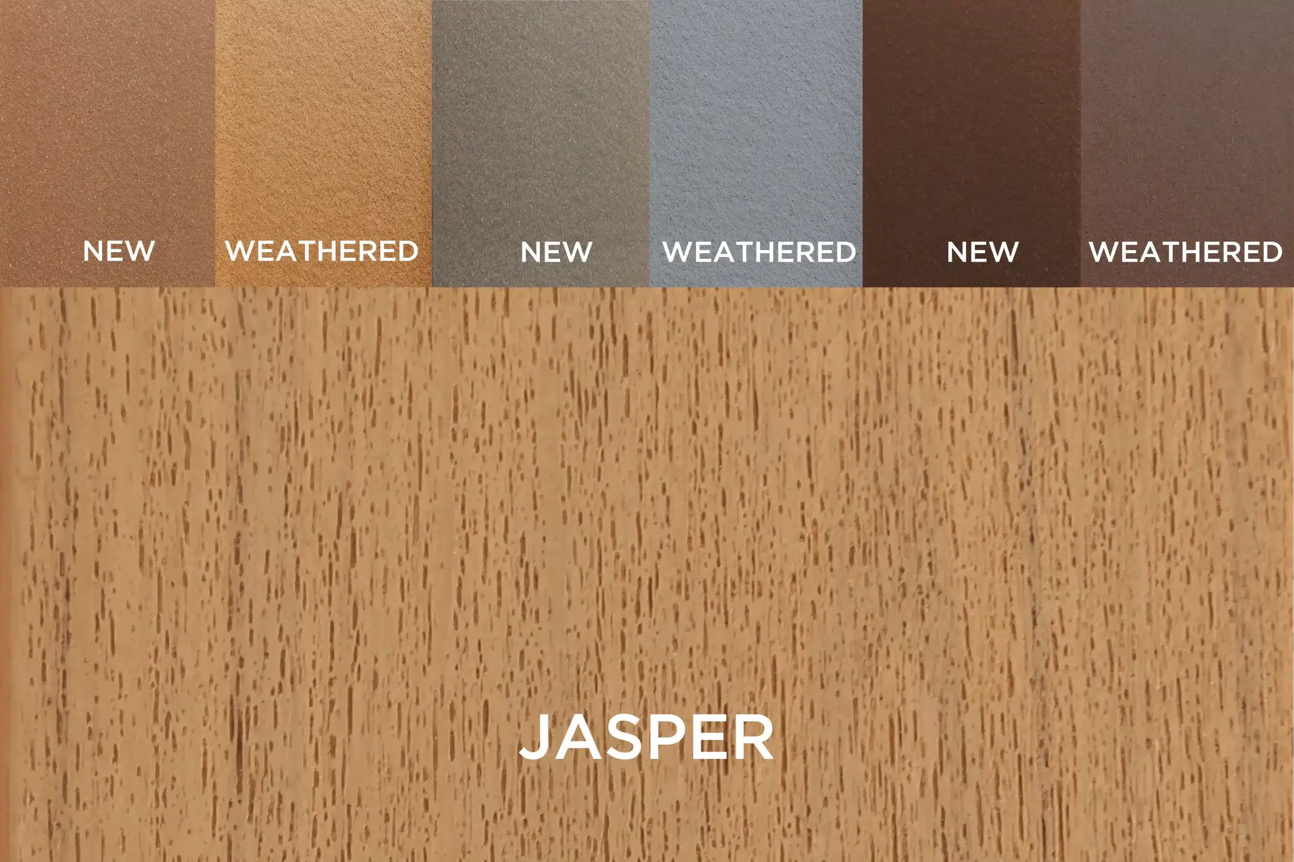 Trex Transcend Lineage Jasper Decking and Trex Fencing Color Swatches
