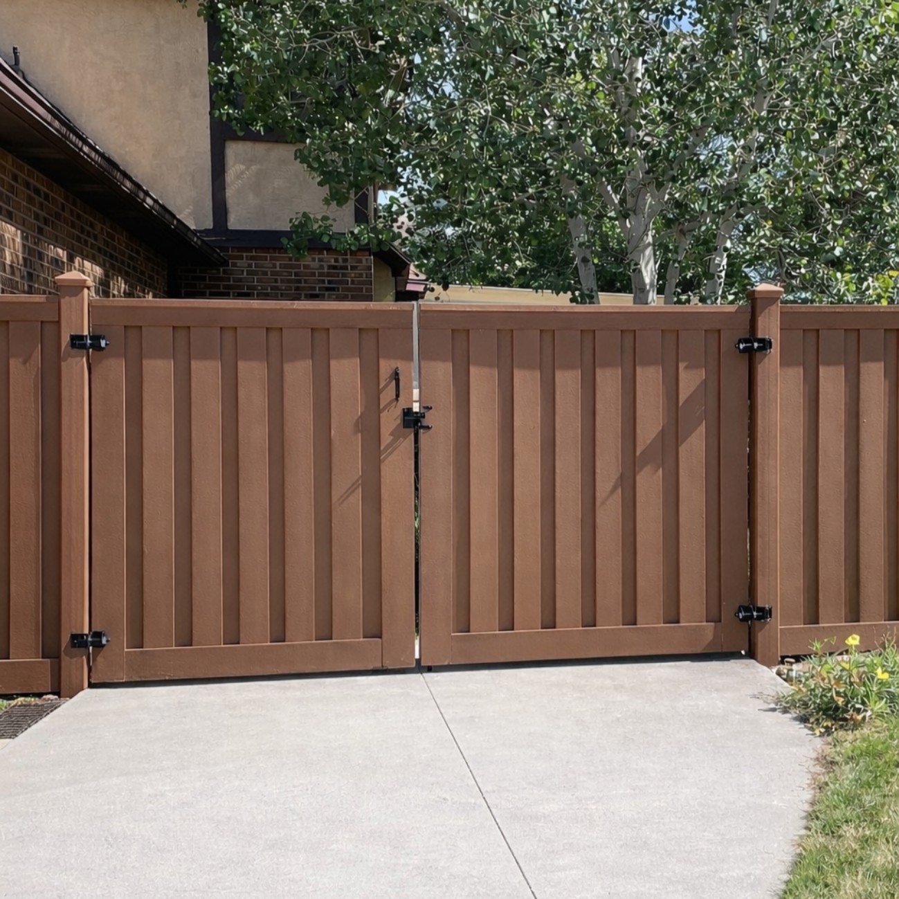 Woodland Brown Trex double gate